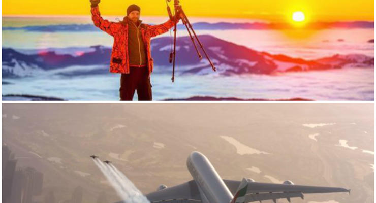 Хорошие новости 5 ноября: полет на ранцах возле самолета и сказочная красота Карпат