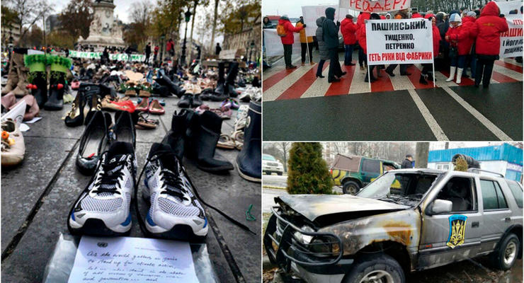 День в фото: кроссовки Пан Ги Муна, митинг кондитеров и сожженные автомобили Айдара