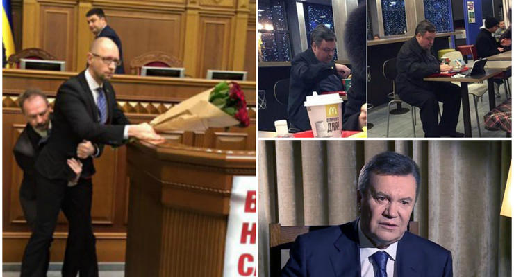 Фото недели: появление Януковича, инцидент с Яценюком и спикер МПЦ в Макдональдсе