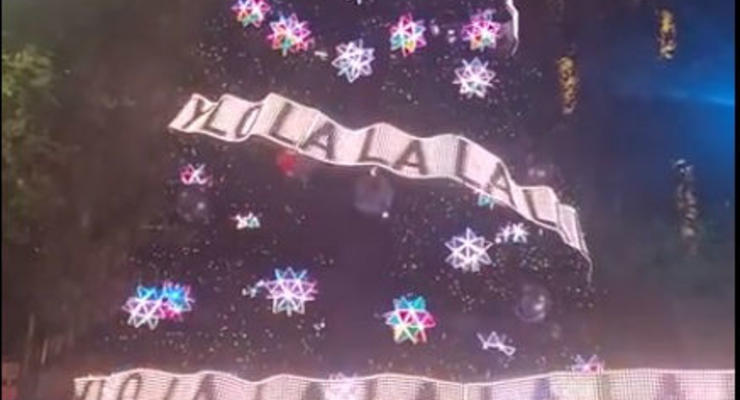 В Сиднее новогоднюю елку украсили гирляндами с надписью "Путин – х**ло"