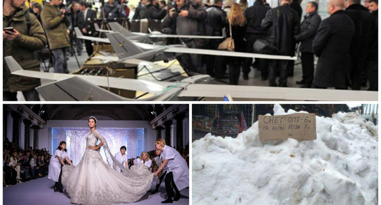 День в фото: украинские беспилотники, показ мод в Париже и продажа снега в Одессе