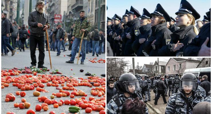 Неделя в фото: протесты в Греции, обыски у крымских татар и новая полиция в Херсоне