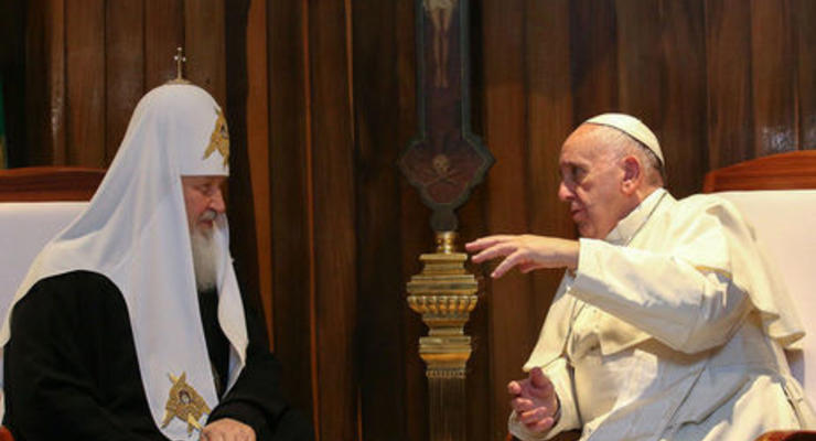 Исторический момент. Первая встреча Папы Франциска и патриарха Московского Кирилла