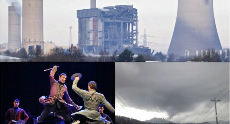 День в фото: Взорванная электростанция, торнадо в США и концерт Сухишвили