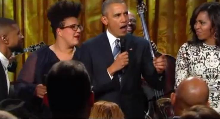 Барак Обама спел на концерте в честь Рея Чарльза