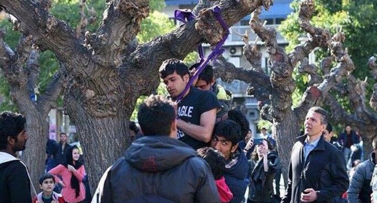 В Афинах на дереве пытались повеситься двое беженцев