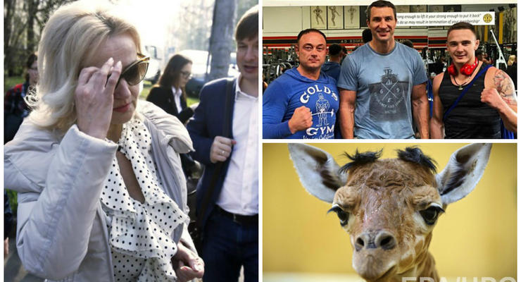 День в фото: Фарион в ГПУ, Кличко с фанами и жираф в венгерском зоопарке