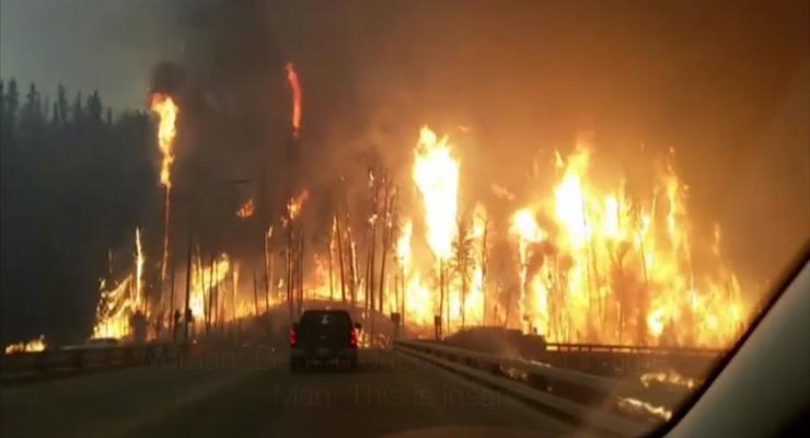 В Канаде лесные пожары охватили 85 тыс гектаров: видео