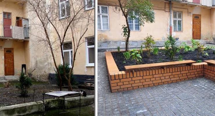 До и после: как во Львове выглядят обновленные внутренние дворы