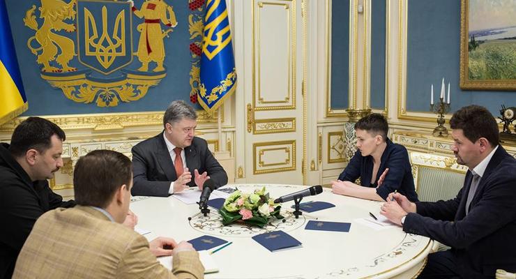 Порошенко встретился с Савченко и предложил ей провести встречи в странах ЕС
