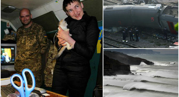 День в фото: Савченко в АТО, шторм в Австралии и столкновение поездов в Бельгии