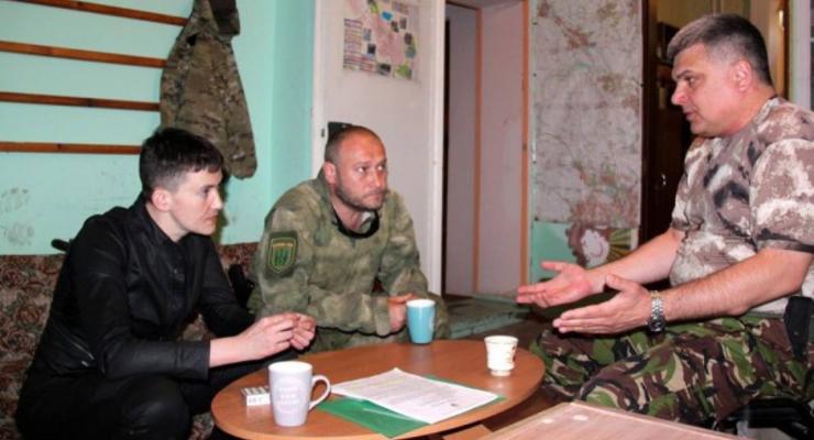 Савченко о поездке на передовую: Там стоят укрепленные войска РФ