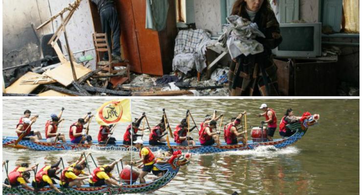 День в фото: обстрел в Донецке и гонка лодок в Тайване