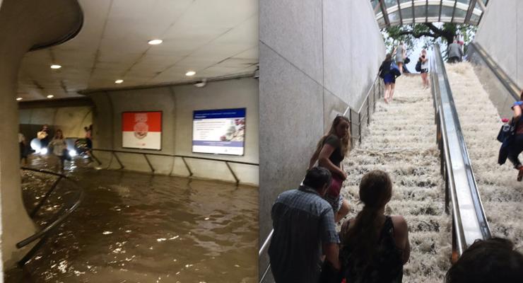 Подводное плавание: как в Вашингтоне метро затопило