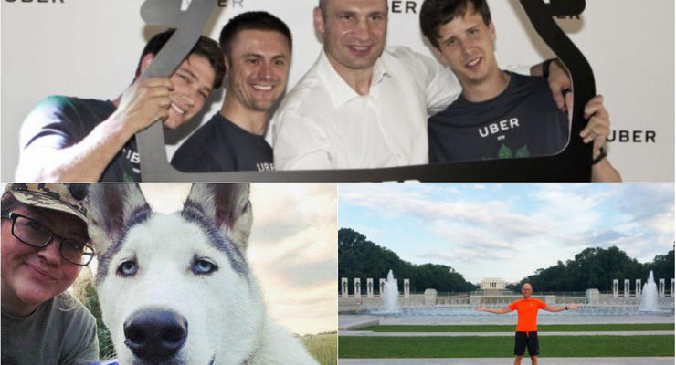 Неделя в фото: Uber в Киеве, Яценюк в Вашингтоне и собака-"побратим"