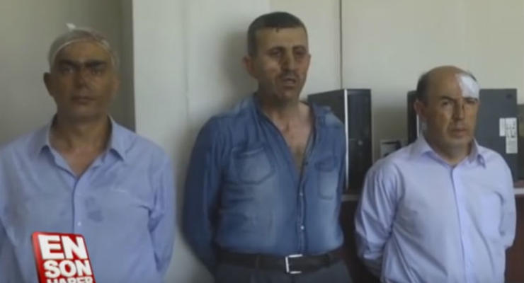Появилось видео с задержанным организатором путча в Турции
