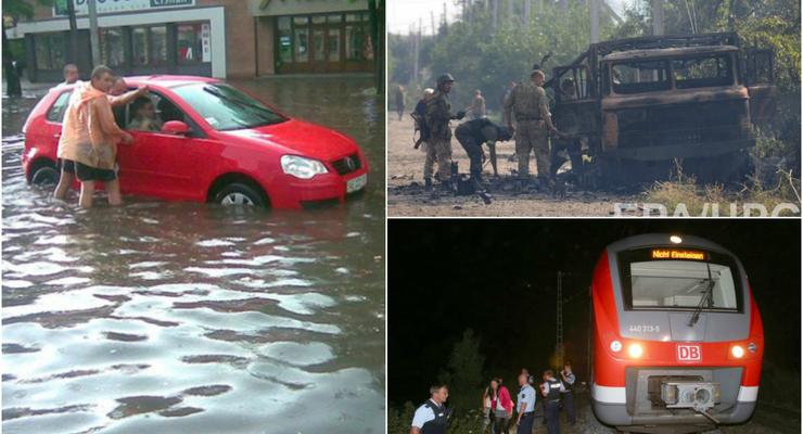 Итоги 19 июля: потоп в Днепре, нападение на поезд в Германии и крупные потери на Донбассе