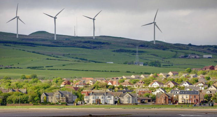 Шотландия прожила целый день лишь на энергии ветра