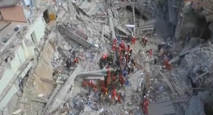 Беспилотник снял последствия землетрясения в Италии
