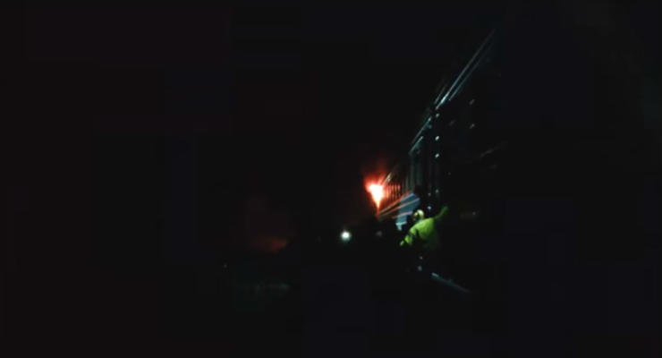 Во Львовской области загорелся поезд с пассажирами