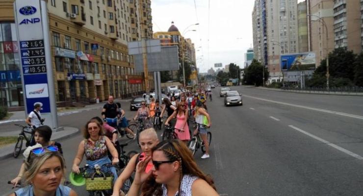 В Киеве увеличилось количество велосипедисток