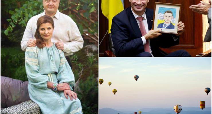День в фото: Годовщина семьи Порошенко, рисунок для Кличко и воздушные шары в Германии