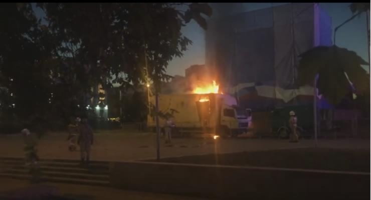 В Крыму "предвыборный" концерт закончился пожаром