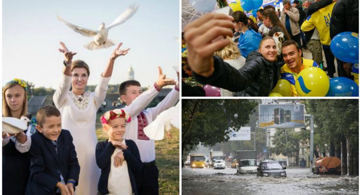 Неделя в фото: День мира в Киеве, встреча паралимпийцев и потоп в Одессе