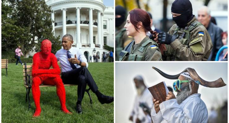 Неделя в фото: Обама с фигурой из Lego, будущий спецназ Украины и хасиды в Умани