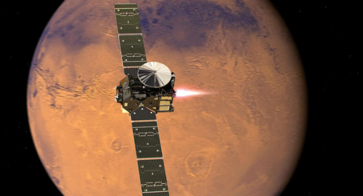 Космический зонд Скиапарелли должен приземлиться на Марс