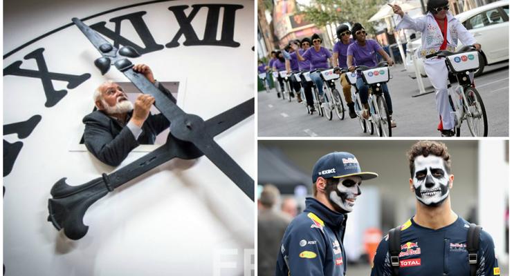 День в фото: велосипедисты Лас-Вегаса, гонщики в Мексике и часовщик Будапешта