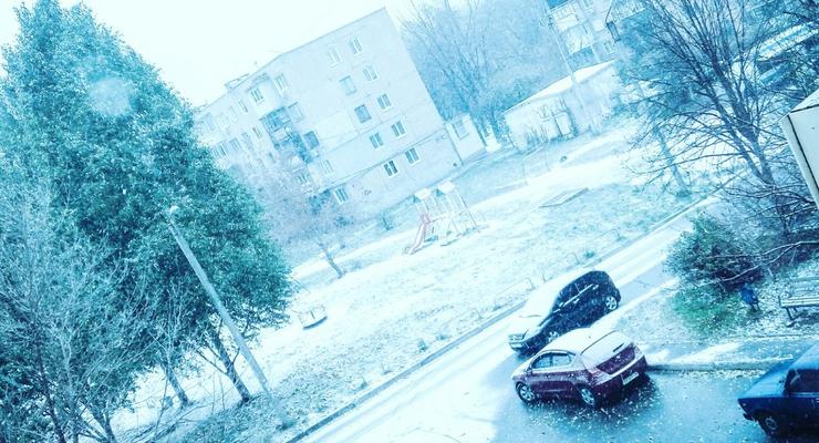 Харьков засыпало первым снегом