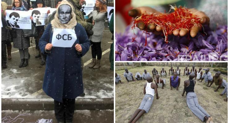 День в фото: акция протеста в Киеве, самая дорогая пряность в Кашмире и йога в тюрьме Кении