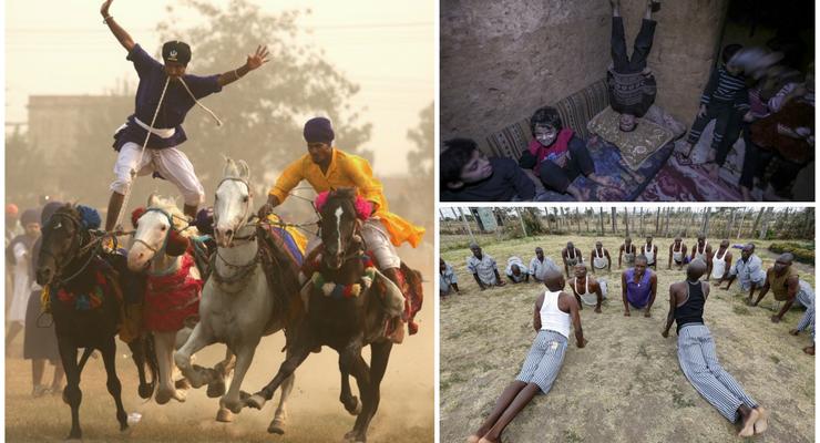 Неделя в фото: верховая езда сикхов, игры сирийских детей в убежище и йога в тюрьме Кении