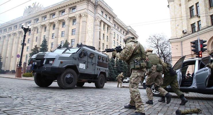 Здание Харьковской ОГА освободили от условных диверсантов
