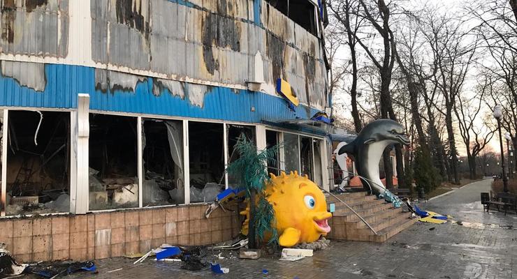 В Донецке сгорел дельфинарий
