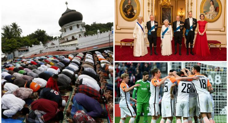 День в фото: молитва мусульман, королевская семья и победа Шахтера