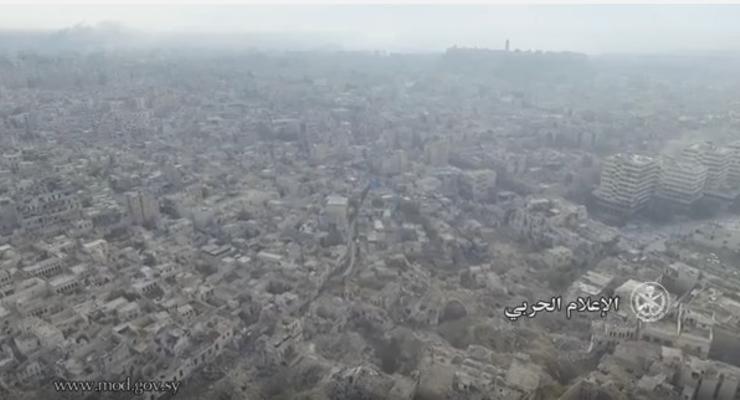 Минобороны Сирии опубликовало видео разрушений в Алеппо