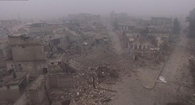 Разрушенный Алеппо показали с высоты птичьего полета