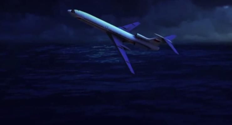 Момент крушения самолета Ту-154 воссоздали на видео