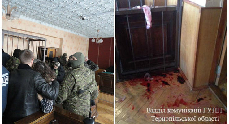 Правый сектор залил кровью тернопольский суд, есть пострадавшие