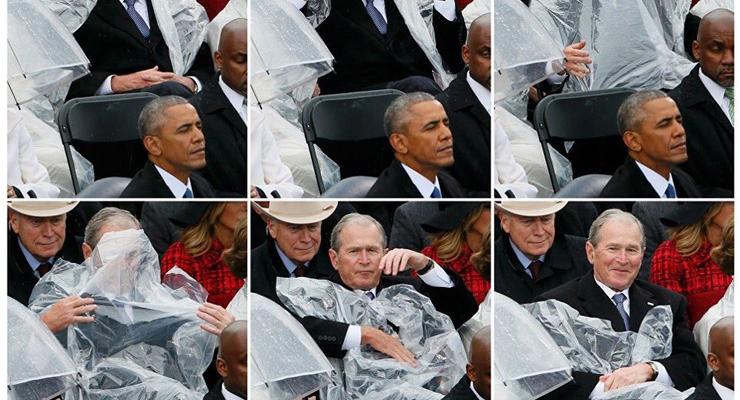Смешной Буш на инаугурации Трампа стал героем фотожаб