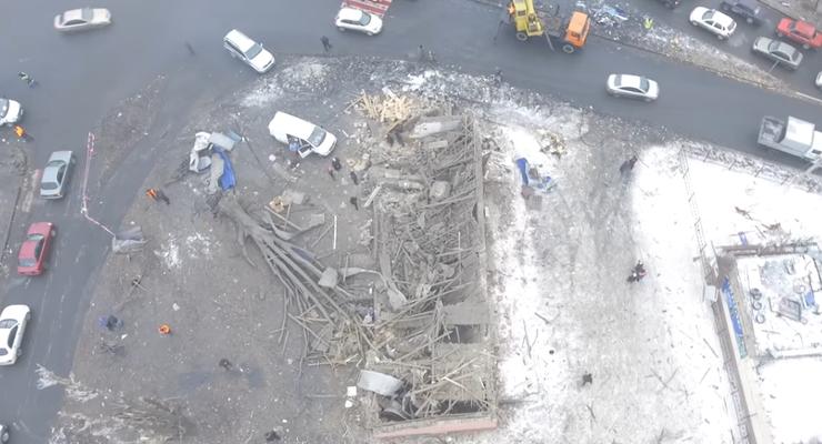 Последствия взрыва в Донецке сняли с беспилотника