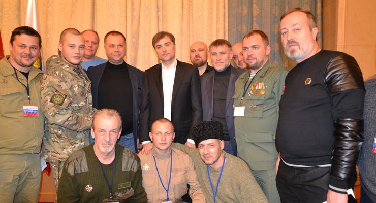 Появились фото помощника Путина Суркова с главарями боевиков