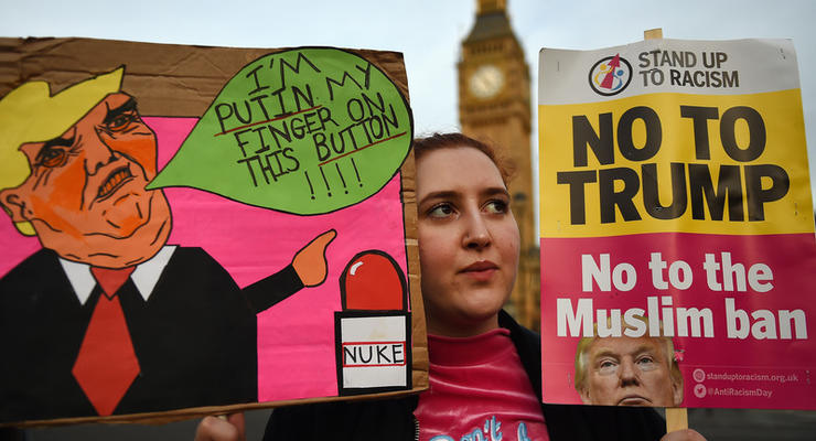В Британии прошли протесты против визита Трампа