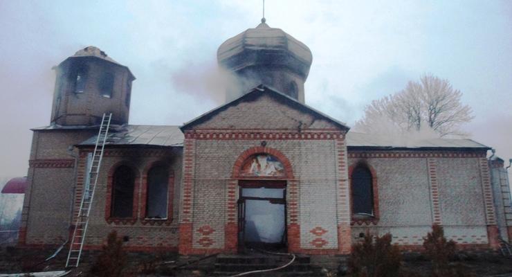 В Житомирской области горела церковь