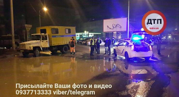 В Киеве произошел масштабный прорыв трубы