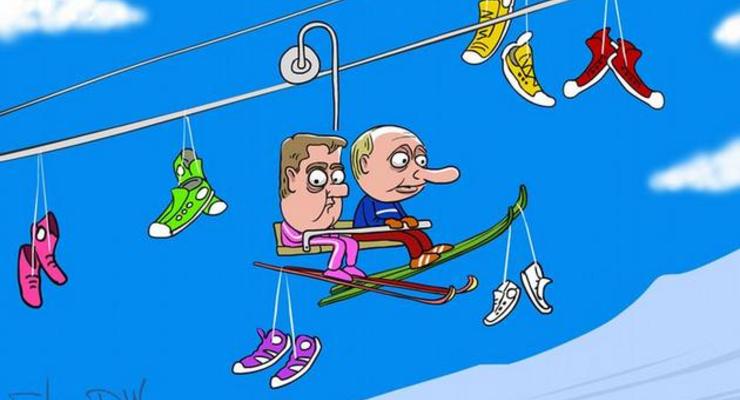 Он нам не Димон, он лыжник: карикатуры на протесты в России