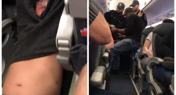 В США пассажира выволокли из самолета, чтобы освободить место для сотрудника авиалиний