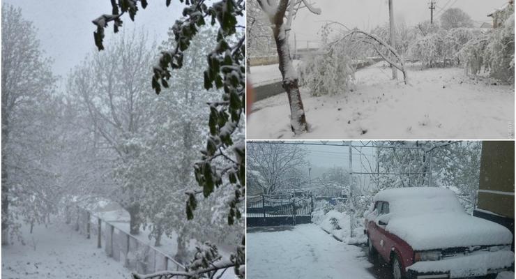 Снегом засыпало Одесскую область